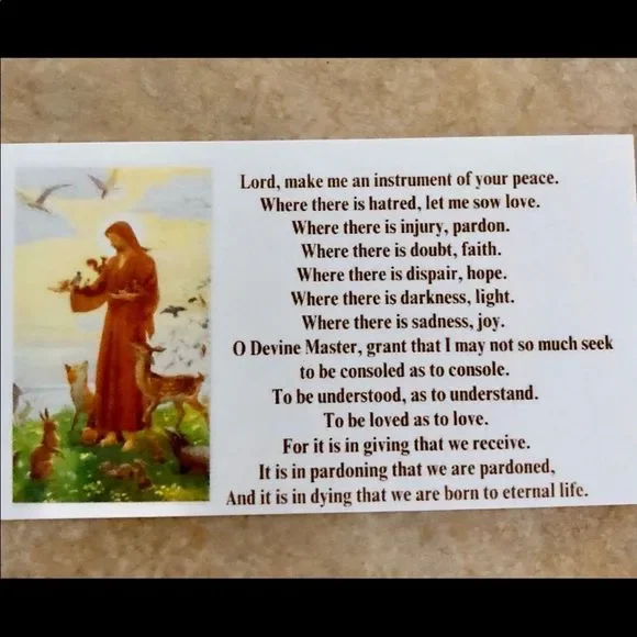 Sterling Silver 18” plated necklace with St Francis Medal FREE PRAYER CARD - Picture 5 of 7